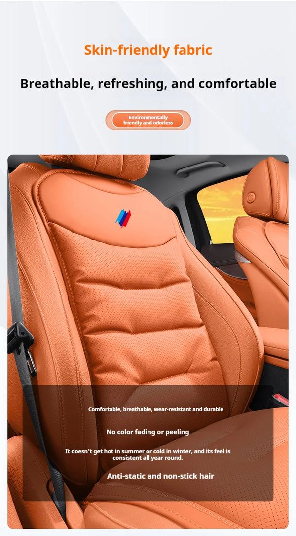 Housse de siège automobile pour BMW M Power X3 X4 X5 X7 E36 E39 E46 E60 E65 E90 F10 F15 F20 F25 F30 G20 G30 G05, coussin de p