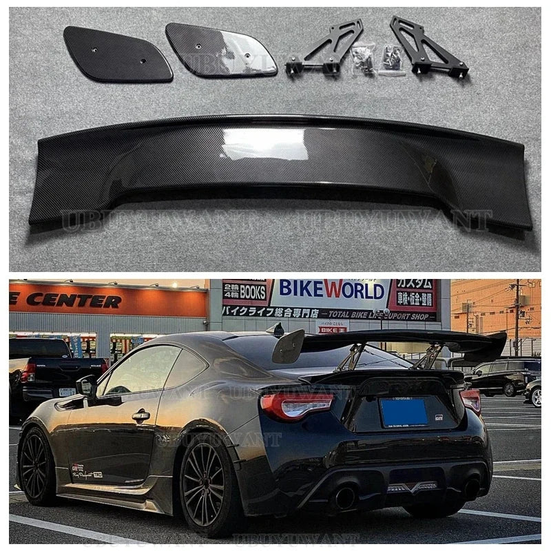 Aileron de coffre arrière style GT pour Subaru BRZ et Toyota 86 / GT86 2011-2022, noir brillant, aspect carbone ou brut