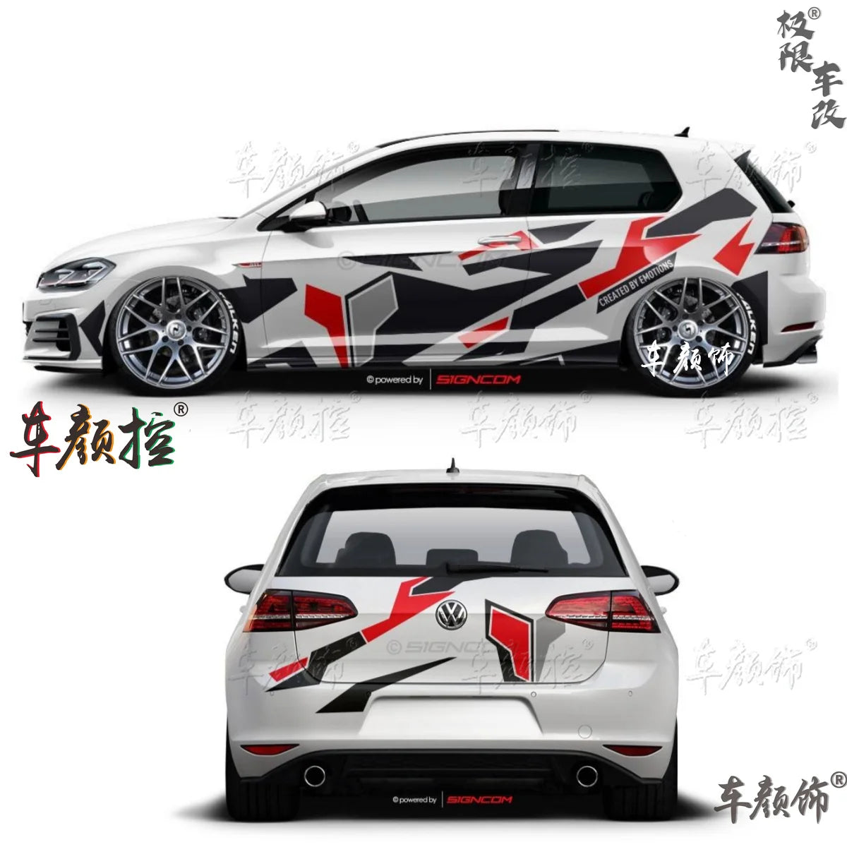 Auto Autocollants Pour Volkswagen Golf8 MK5 MK6 MK7 GTI POLO customized exterior design sporty fashionable decals Vinyl Acces