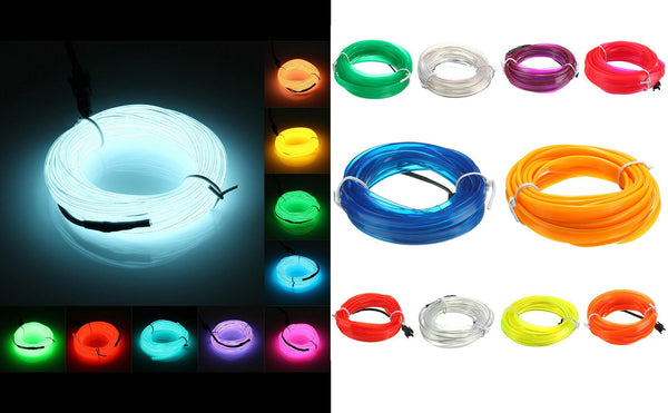 Bande lumineuse LED pour intérieur de voiture, néon, câblage EL, lampe décorative pour automobile, bricolage, lumière ambiant