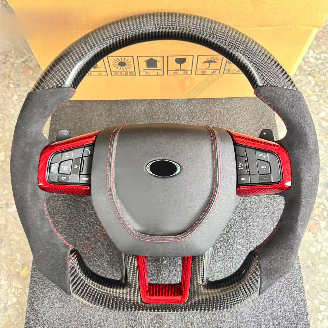 Volant en carbone véritable pour Land Rover Discovery Sport 2015-2019