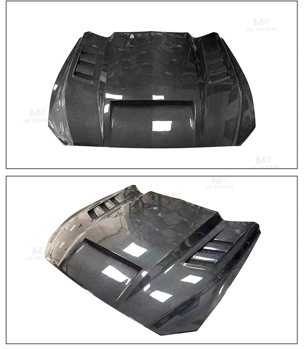 Kits de carrosserie de capot avant en Fiber de carbone pour Ford Mustang 2015 - 2017, mise à niveau de capot de moteur avant 