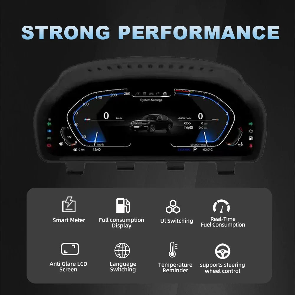 2026 Digital Instrument Dashboard Cluster Pour BMW 1 2 3 4 5 6 7 Series X1 X2 X3 X4 Speedometer Instrument Panel F10 E90 E60 