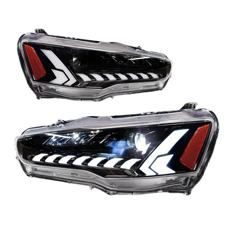 Paire de phares LED projecteur pour Mitsubishi Lancer EVO X 10e génération 2008-2020, animation dynamique