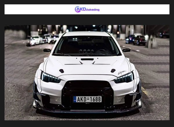 Phare LED pour Mitsubishi Lancer 2008-2016, DRL, clignotant, style RS