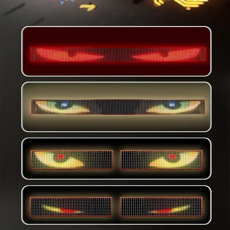 Devil's Eye Flexible Screen Truck LED Matrix Pixel Panel Éclairage Télécommande Animation Écran Éclairages for Pare-Brise Dec