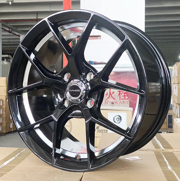 Kipardo Direct Factory roues en alliage 15 pouces 4x100 ET 35 VIA/JWL jantes de voiture lèvre rouge pour voiture de tour