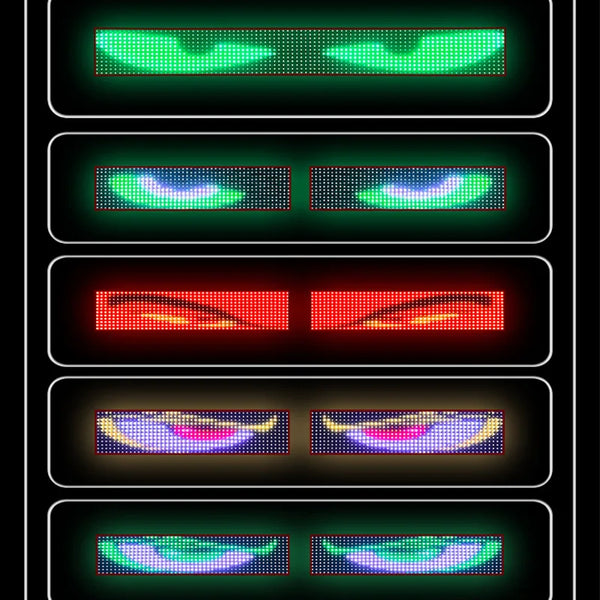ZSQHET 200 cm LED Camion Voiture Devil Eye Grand écran Animation Motif Éclairage Affichage Pour Pare-brise LED Pixel Panneau 