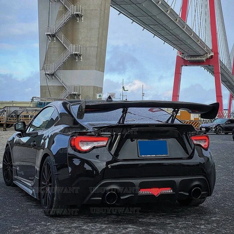 Aileron de coffre arrière style GT pour Subaru BRZ et Toyota 86 / GT86 2011-2022, noir brillant, aspect carbone ou brut