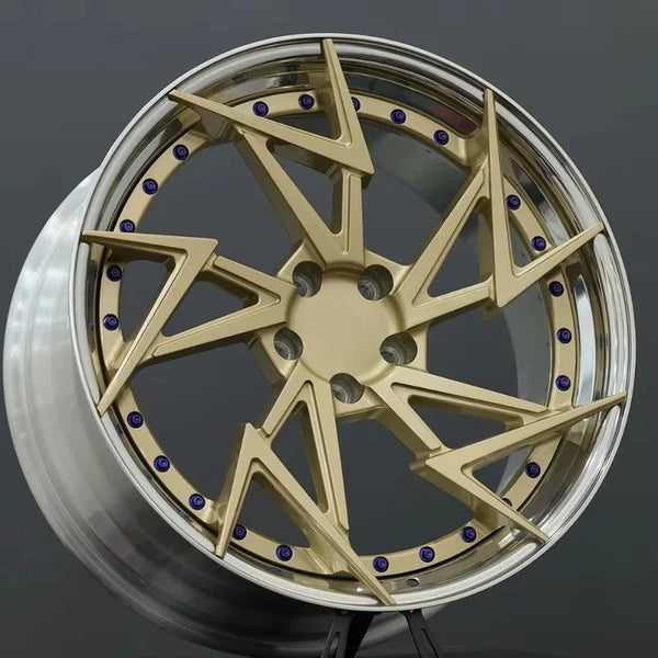 Jantes en alliage forgé sur mesure, noires, 19-22 pouces, jantes en alliage à rayons multiples pour Audi, Genesis, Volkswagen