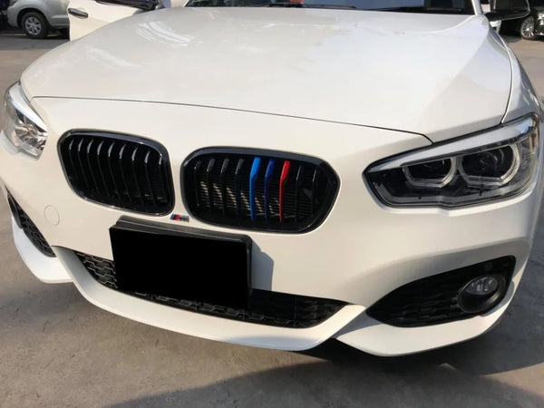 XVIP calandre de course de calandre de pare-chocs avant pour BMW série 1 F20 F21 2015-2019 Grilles noires brillantes à Double