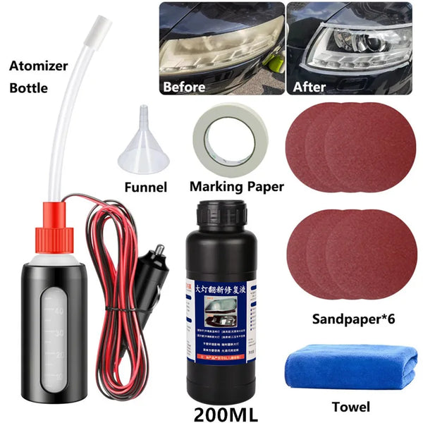 Kit rénovation phares avec liquide 200 ml — vue 7