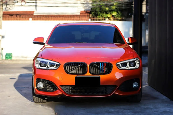 XVIP calandre de course de calandre de pare-chocs avant pour BMW série 1 F20 F21 2015-2019 Grilles noires brillantes à Double
