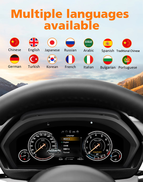 Panneau de tableau de bord LCD Hizpo pour BMW Série 3 / 4 F30 / F31 GT-F34 F32 / F33 / F36 2013-2020 NBT EVO Affichage des in