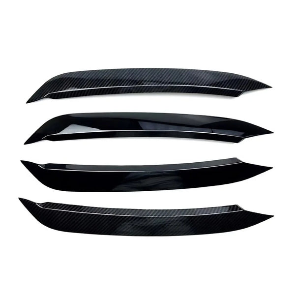 Garniture de phare avant (sourcil / peigne) pour VW Polo 2017-2024, accessoire de tuning extérieur en ABS noir brillant - OUR