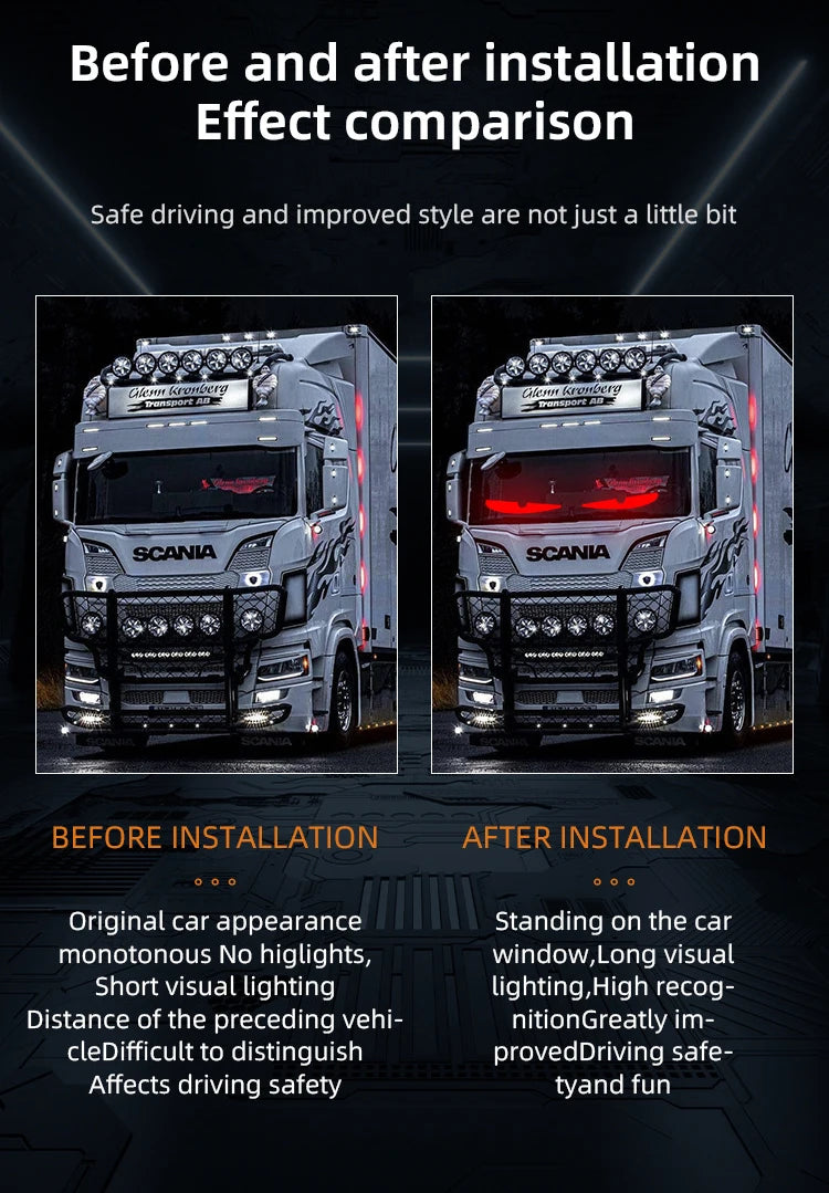 ZSQHET 200 cm LED Camion Voiture Devil Eye Grand écran Animation Motif Éclairage Affichage Pour Pare-brise LED Pixel Panneau 
