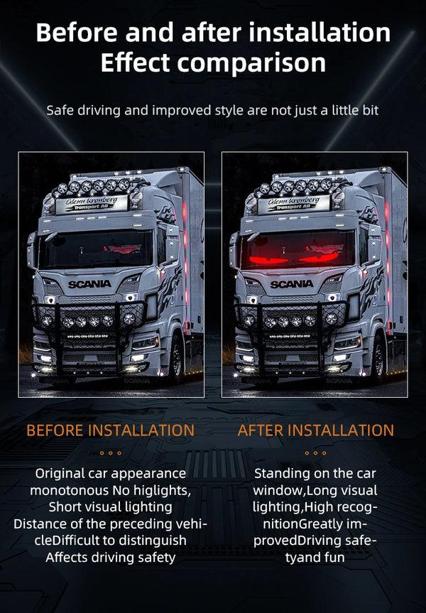 ZSQHET 200 cm LED Camion Voiture Devil Eye Grand écran Animation Motif Éclairage Affichage Pour Pare-brise LED Pixel Panneau 