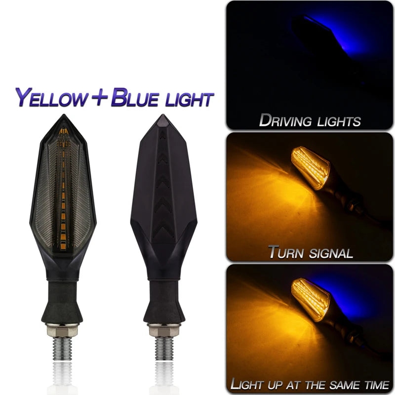 Moto LED Turn Signal Éclairages Double Side Flowing Flash Indicator Éclairages Amber Flash Lamps For Honda CBR600RR CB1000R –